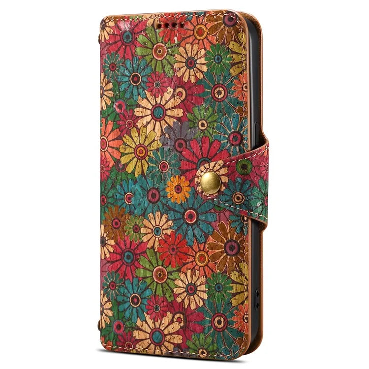 For Samsung Galaxy A05 4G Phone Case Floral Printing Wallet Leather Cover with Stand