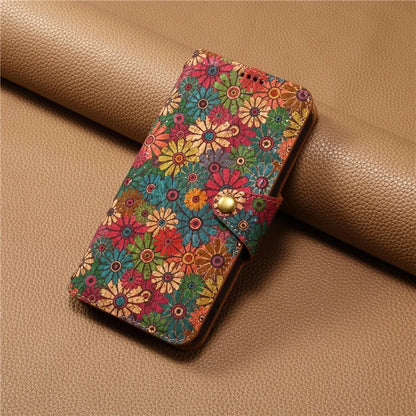 For Samsung Galaxy A05 4G Phone Case Floral Printing Wallet Leather Cover with Stand