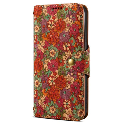 For Samsung Galaxy A05 4G Phone Case Floral Printing Wallet Leather Cover with Stand