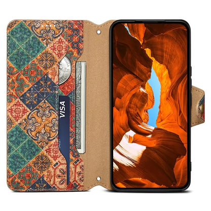 For Samsung Galaxy A05 4G Phone Case Floral Printing Wallet Leather Cover with Stand