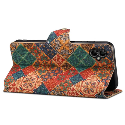 For Samsung Galaxy A05 4G Phone Case Floral Printing Wallet Leather Cover with Stand