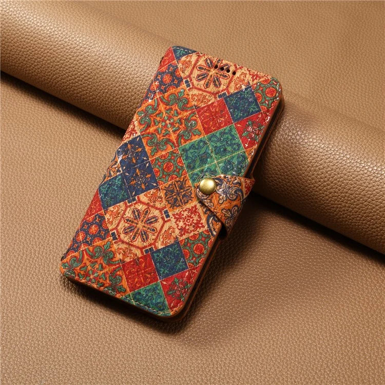 For Samsung Galaxy A05 4G Phone Case Floral Printing Wallet Leather Cover with Stand