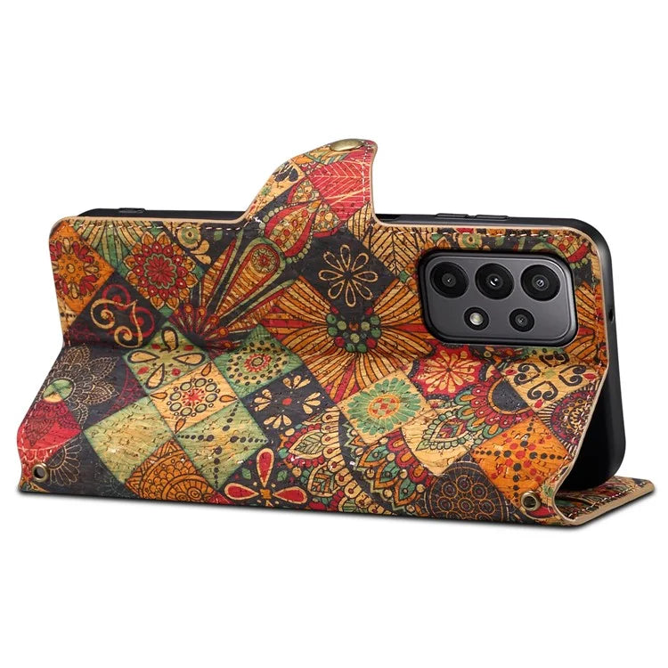 For Samsung Galaxy A23 5G (Global Version) / A23 4G Wallet Case Floral Printing Leather Phone Cover with Stand