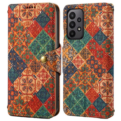 For Samsung Galaxy A23 5G (Global Version) / A23 4G Wallet Case Floral Printing Leather Phone Cover with Stand