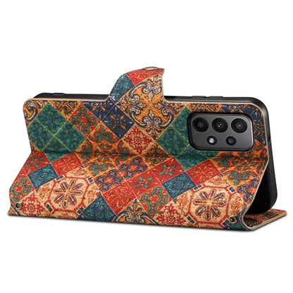 For Samsung Galaxy A23 5G (Global Version) / A23 4G Wallet Case Floral Printing Leather Phone Cover with Stand