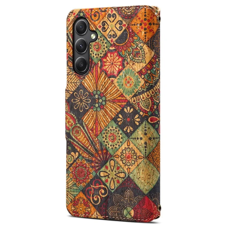 For Samsung Galaxy A24 4G (162.1 x 77.6 x 8.3mm) Wallet Phone Case Floral Printing Stand Leather Flip Cover