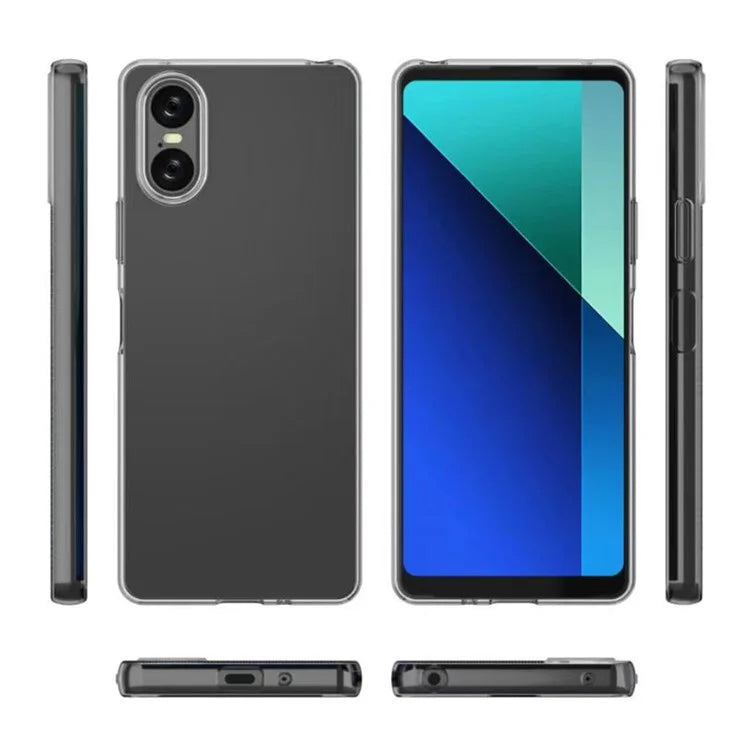For Sony Xperia 5 VI Case Glossy TPU Watermark-Free Clear Back Cover