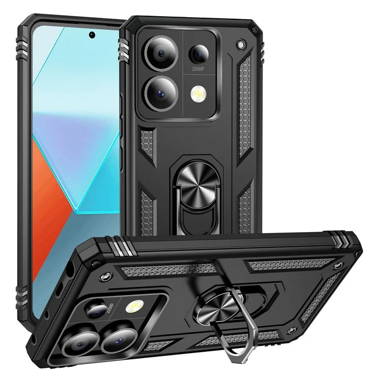 For Xiaomi Redmi Note 13 Pro 5G / Poco X6 5G Case PC+TPU Anti-Drop Phone Cover with Kickstand