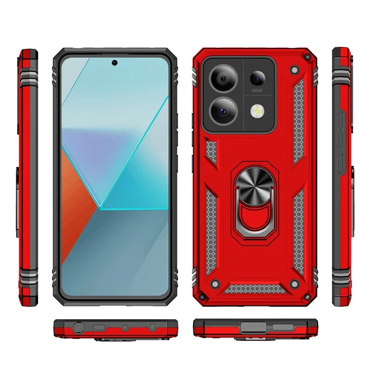 For Xiaomi Redmi Note 13 Pro 5G / Poco X6 5G Case PC+TPU Anti-Drop Phone Cover with Kickstand
