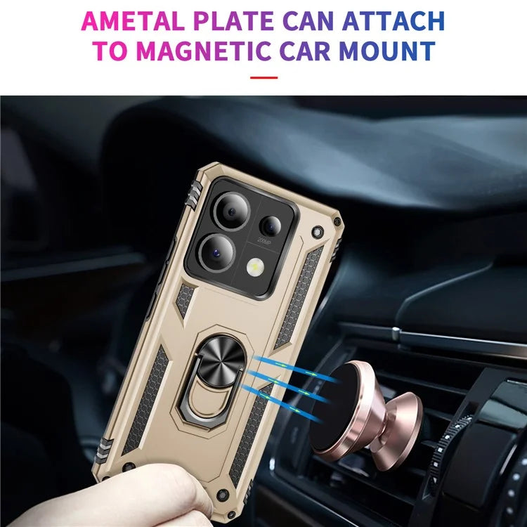 For Xiaomi Redmi Note 13 Pro 5G / Poco X6 5G Case PC+TPU Anti-Drop Phone Cover with Kickstand