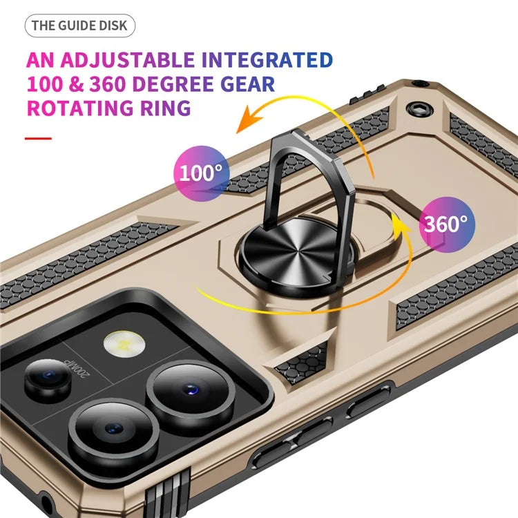 For Xiaomi Redmi Note 13 Pro 5G / Poco X6 5G Case PC+TPU Anti-Drop Phone Cover with Kickstand