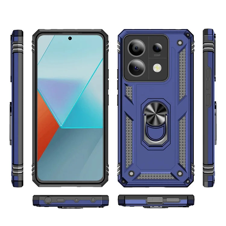 For Xiaomi Redmi Note 13 Pro 5G / Poco X6 5G Case PC+TPU Anti-Drop Phone Cover with Kickstand