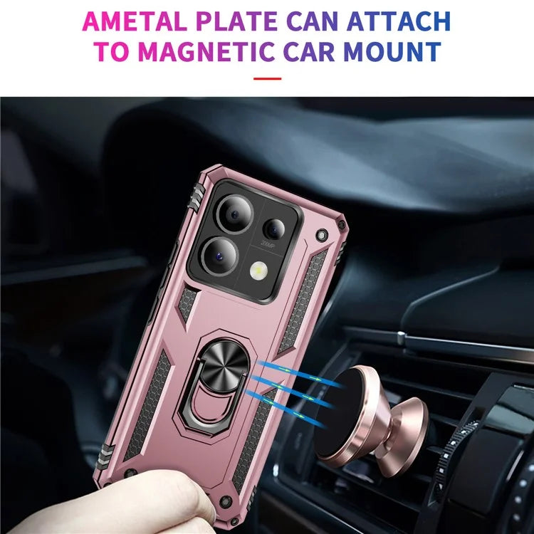 For Xiaomi Redmi Note 13 Pro 5G / Poco X6 5G Case PC+TPU Anti-Drop Phone Cover with Kickstand