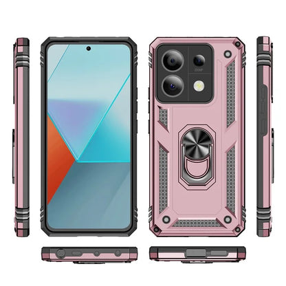 For Xiaomi Redmi Note 13 Pro 5G / Poco X6 5G Case PC+TPU Anti-Drop Phone Cover with Kickstand