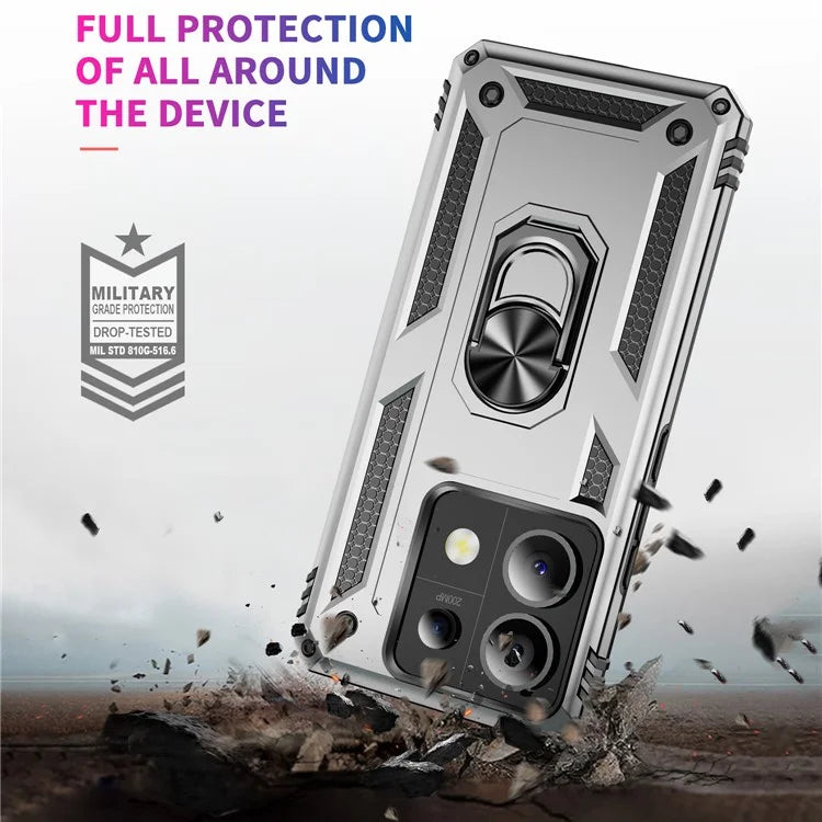 For Xiaomi Redmi Note 13 Pro 5G / Poco X6 5G Case PC+TPU Anti-Drop Phone Cover with Kickstand