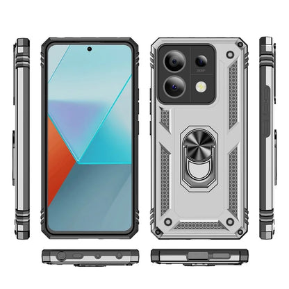 For Xiaomi Redmi Note 13 Pro 5G / Poco X6 5G Case PC+TPU Anti-Drop Phone Cover with Kickstand
