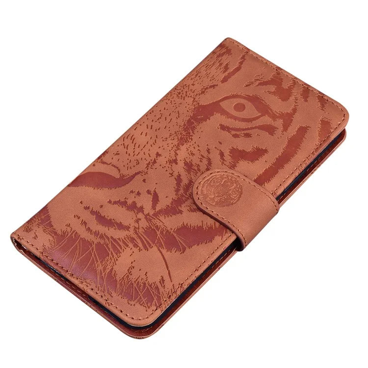 For Xiaomi Redmi Note 13R Pro 5G Case Card Slots Holder Pocket Tiger Pattern Leather Phone Cover