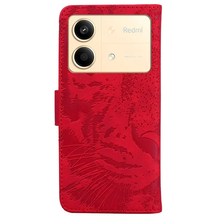 For Xiaomi Redmi Note 13R Pro 5G Case Card Slots Holder Pocket Tiger Pattern Leather Phone Cover