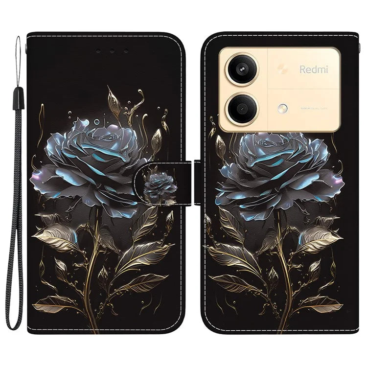 For Xiaomi Redmi Note 13R Pro 5G Magnetic Phone Case Fall Protection Pattern Printing Cover