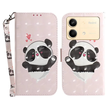 For Xiaomi Redmi Note 13R Pro 5G Phone Cover Stylish Printed Case with Wrist Strap