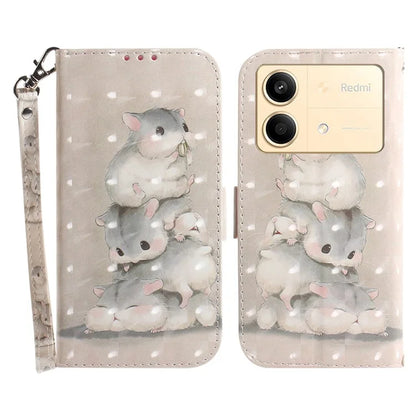 For Xiaomi Redmi Note 13R Pro 5G Phone Cover Stylish Printed Case with Wrist Strap