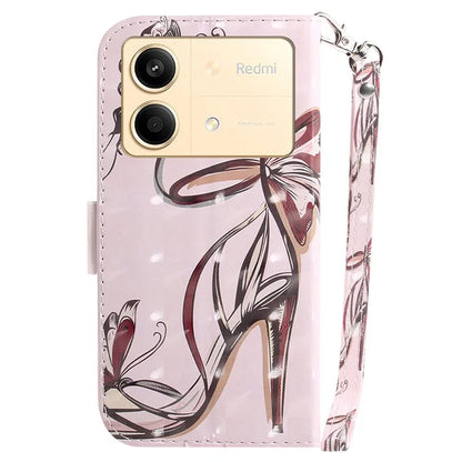 For Xiaomi Redmi Note 13R Pro 5G Phone Cover Stylish Printed Case with Wrist Strap