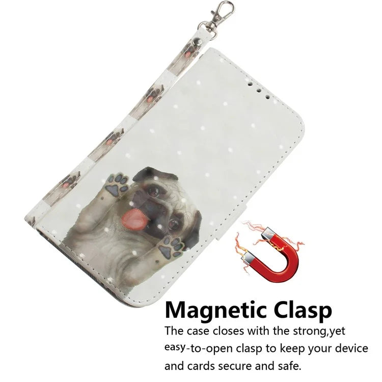 For Xiaomi Redmi Note 13R Pro 5G Phone Cover Stylish Printed Case with Wrist Strap