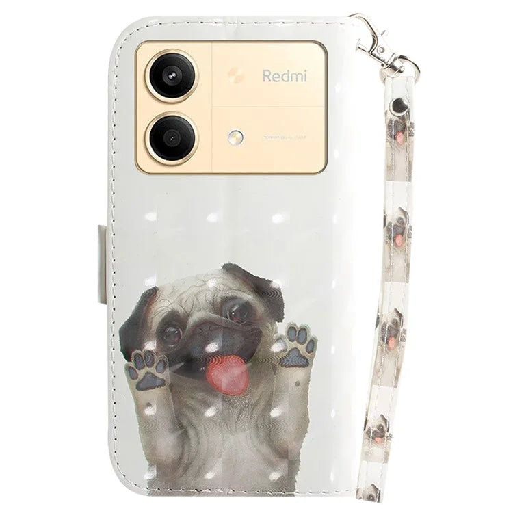 For Xiaomi Redmi Note 13R Pro 5G Phone Cover Stylish Printed Case with Wrist Strap
