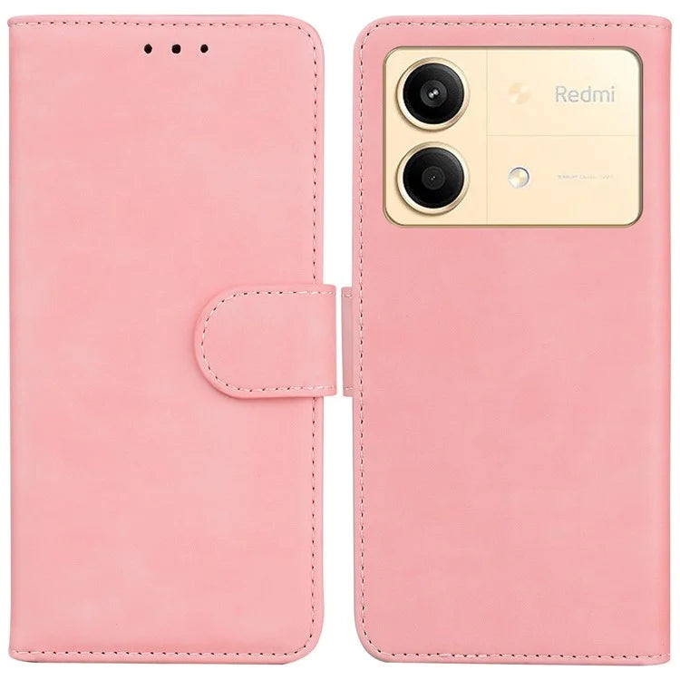 For Xiaomi Redmi Note 13R Pro 5G Wallet Case Leather Flip Solid Color Phone Cover