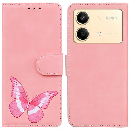 For Xiaomi Redmi Note 13R Pro 5G Case Butterfly Printing Wallet Style Phone Cover