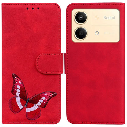 For Xiaomi Redmi Note 13R Pro 5G Case Butterfly Printing Wallet Style Phone Cover