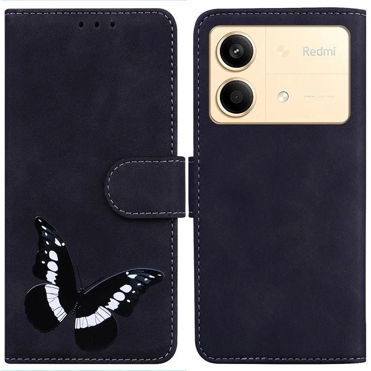 For Xiaomi Redmi Note 13R Pro 5G Case Butterfly Printing Wallet Style Phone Cover