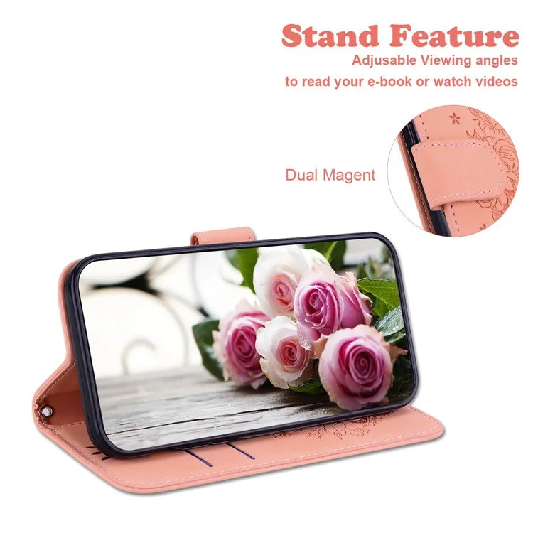 For Xiaomi Redmi Note 13R Pro 5G Shockproof Case Flower Pattern Folio Stand Phone Cover