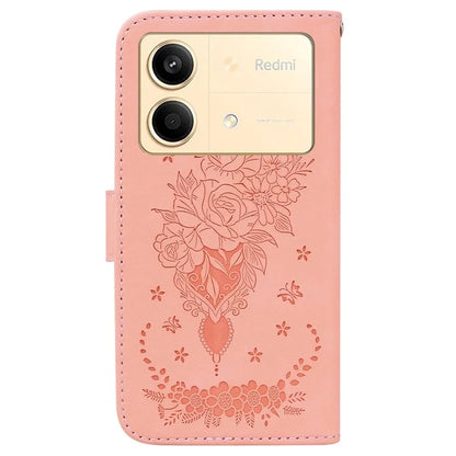 For Xiaomi Redmi Note 13R Pro 5G Shockproof Case Flower Pattern Folio Stand Phone Cover