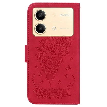 For Xiaomi Redmi Note 13R Pro 5G Shockproof Case Flower Pattern Folio Stand Phone Cover