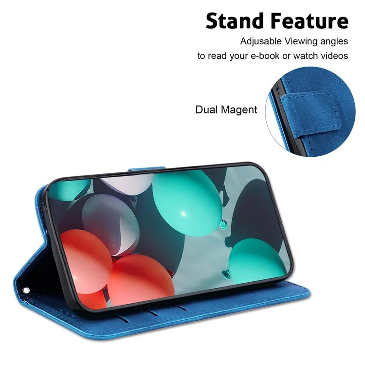 For Xiaomi Redmi Note 13R Pro 5G Case 7-Shape Pattern Wallet Phone Protector with Hand Strap
