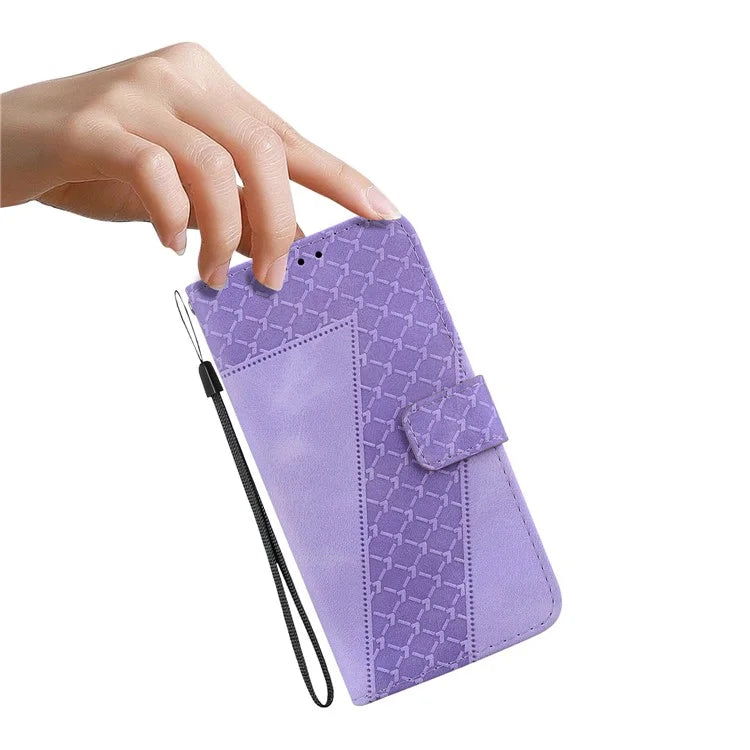 For Xiaomi Redmi Note 13R Pro 5G Case 7-Shape Pattern Wallet Phone Protector with Hand Strap