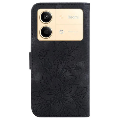 For Xiaomi Redmi Note 13R Pro 5G Leather Case Flower Imprint Scratch-proof Phone Wallet Cover