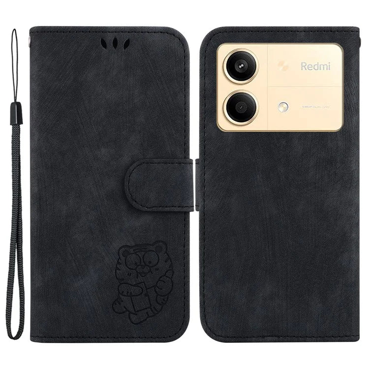 Wallet Case for Xiaomi Redmi Note 13R Pro 5G Shell Cute Tiger PU Leather Flip Phone Cover