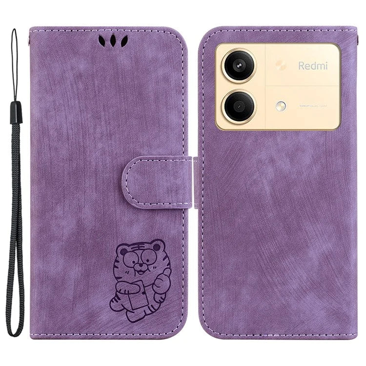 Wallet Case for Xiaomi Redmi Note 13R Pro 5G Shell Cute Tiger PU Leather Flip Phone Cover