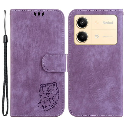 Wallet Case for Xiaomi Redmi Note 13R Pro 5G Shell Cute Tiger PU Leather Flip Phone Cover