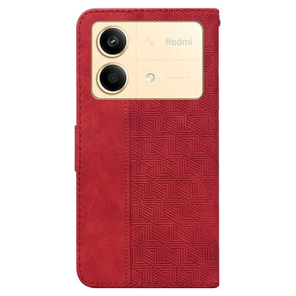 For Xiaomi Redmi Note 13R Pro 5G Case 3D Geometry Leather+TPU Mobile Phone Cover