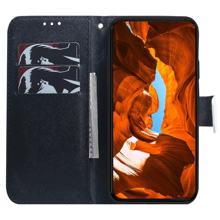 For Xiaomi Redmi Note 13R Pro 5G Case Anti-drop Pattern Printing Stand Mobile Phone Protector and Wolf