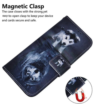 For Xiaomi Redmi Note 13R Pro 5G Case Anti-drop Pattern Printing Stand Mobile Phone Protector and Wolf