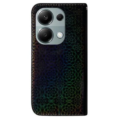 For Xiaomi Redmi Note 13 Pro 4G / Poco M6 Pro 4G Case PU Leather Dazzling Flower Phone Cover with Card Slots