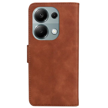 For Xiaomi Redmi Note 13 Pro 4G / Poco M6 Pro 4G Case Flip Stand Solid Color Design Phone Cover