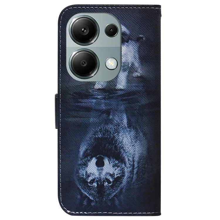 For Xiaomi Redmi Note 13 Pro 4G / Poco M6 Pro 4G Case Drop-proof Pattern Printing Card Slots Phone Cover