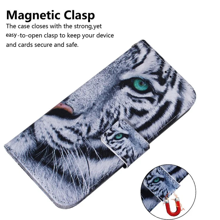 For Xiaomi Redmi Note 13 Pro 4G / Poco M6 Pro 4G Case Drop-proof Pattern Printing Card Slots Phone Cover