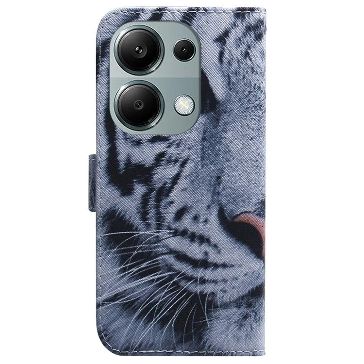 For Xiaomi Redmi Note 13 Pro 4G / Poco M6 Pro 4G Case Drop-proof Pattern Printing Card Slots Phone Cover