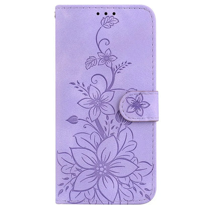 For Xiaomi Redmi Note 13 Pro 4G / Poco M6 Pro 4G Leather Case Flower Imprint Foldable Stand Phone Cover